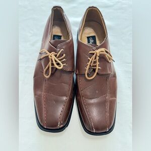 Antonio Melani Brown Leather Square Toe Oxford Dress Shoes Men’s 11